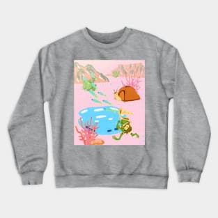 Camping under the water Crewneck Sweatshirt